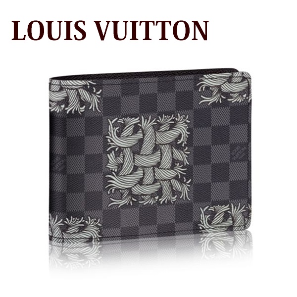 ルイヴィトン 財布 二つ折り メンズ ポルトフォイユ・ミュルティプル クリストファー･ネメス ダミエ･グラフィット N61212