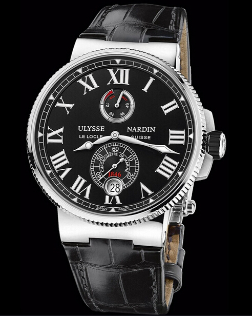 ユリスナルダン スーパーコピー 腕時計 Marine Chronometer 自動巻 1183-122-42-V2 黒色 ブラック