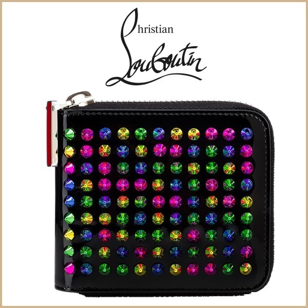 【Christian Louboutin】 Panettone 二つ折り財布 Black/Multi 16050219