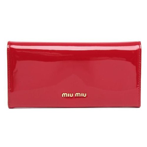 ミュウミュウスーパーコピー MIU MIU 長財布 エナメル革 5M1109-3CJ-011