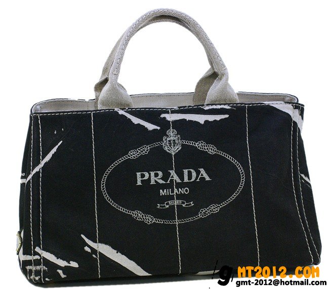 プラダ バッグ PRADA トートバッグ キャンバス ブラック B1872